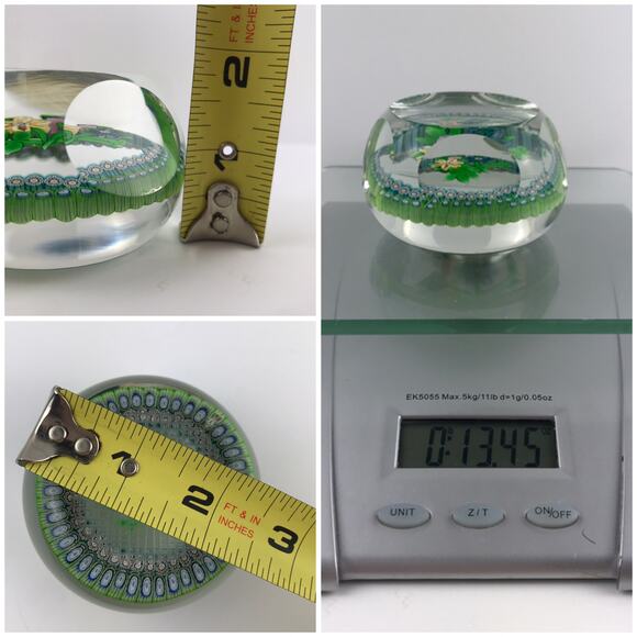 Perthshire 1983E Bouquet Lampwork Flowers Millefiori Faceted Paperweight Cert - Picture 8 of 16